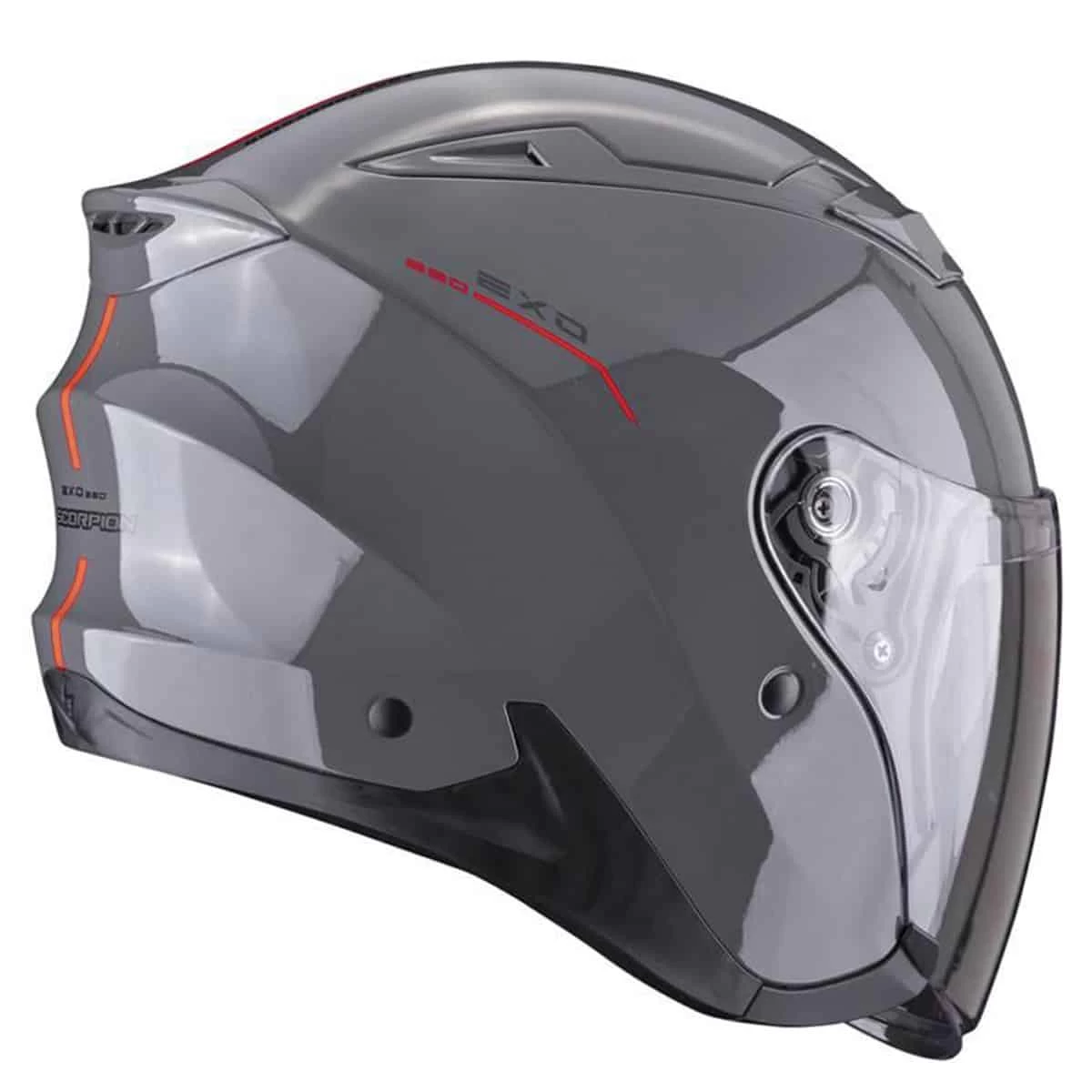 Scorpion Exo-230 SR Helmet - Cement Grey Red 2 Scorpion Exo-230 SR Helmet - Cement Grey Red - Image 2