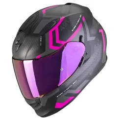 Scorpion Exo-491 Helmet Spin - Matt Black Pink