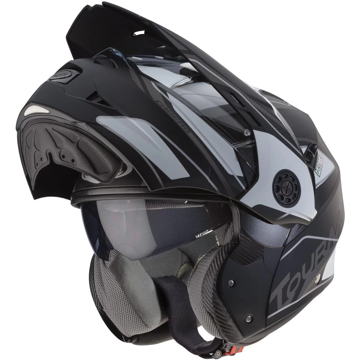 Caberg Tourmax Marathon Helmet - Black White Anthracite 2 Caberg Tourmax Marathon Helmet - Black White Anthracite - Image 2