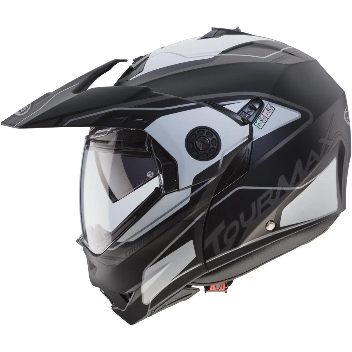 Caberg Tourmax Marathon Helmet - Black White Anthracite 3 Caberg Tourmax Marathon Helmet - Black White Anthracite - Image 3