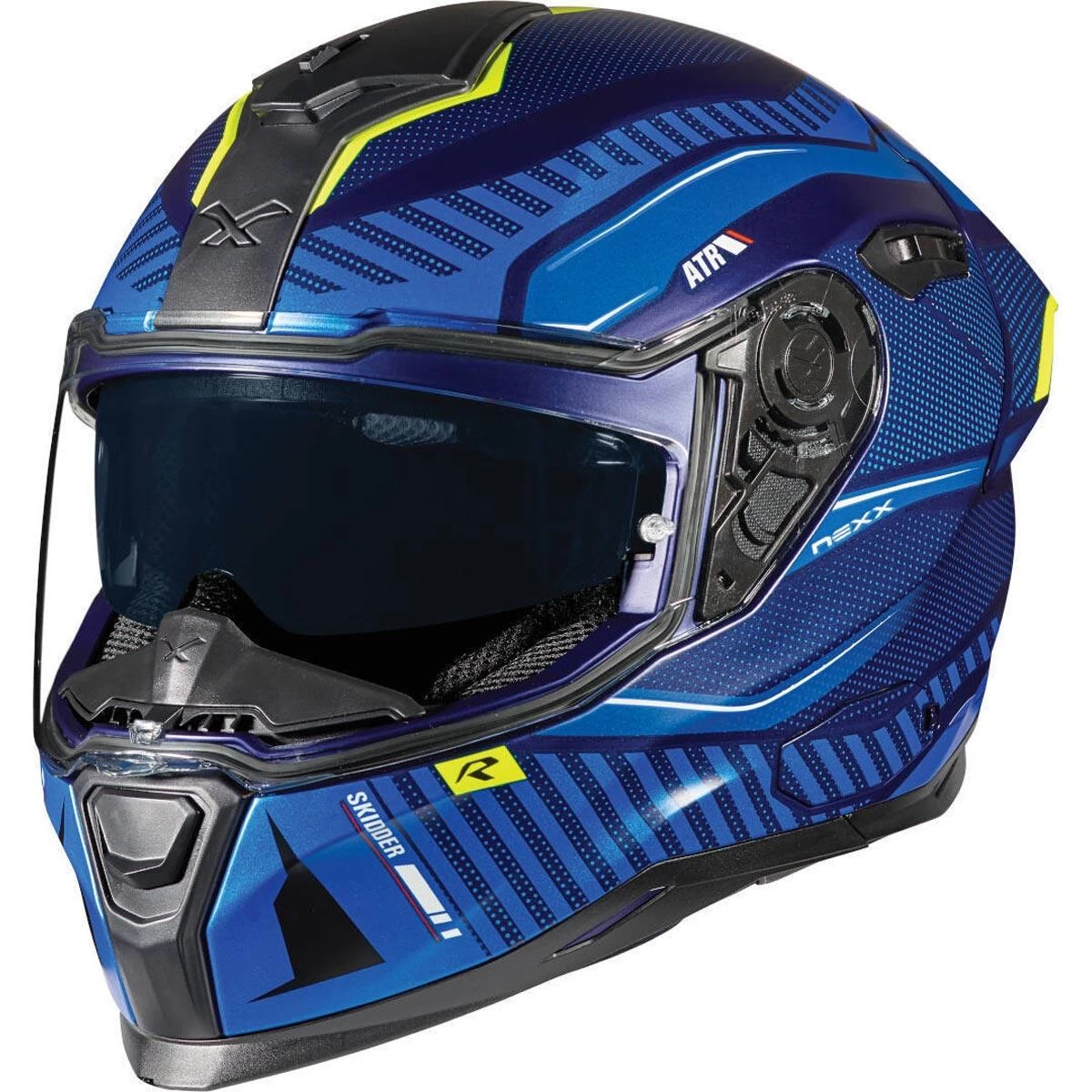 Nexx SX.100R Helmet Skidder - Blue Neon 4 Nexx SX.100R Helmet Skidder - Blue Neon - Image 4