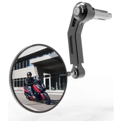 Oxford Premium Aluminium Bar End Mirror Right Side - Black
