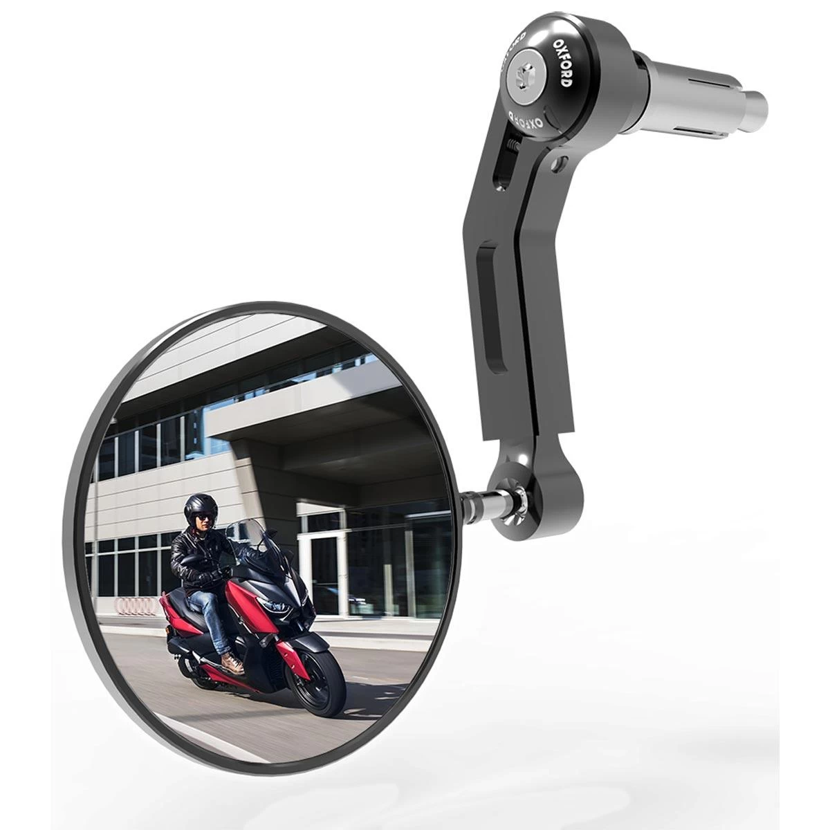 Oxford Premium Aluminium Bar End Mirror Right Side - Black 1 Oxford Premium Aluminium Bar End Mirror Right Side - Black