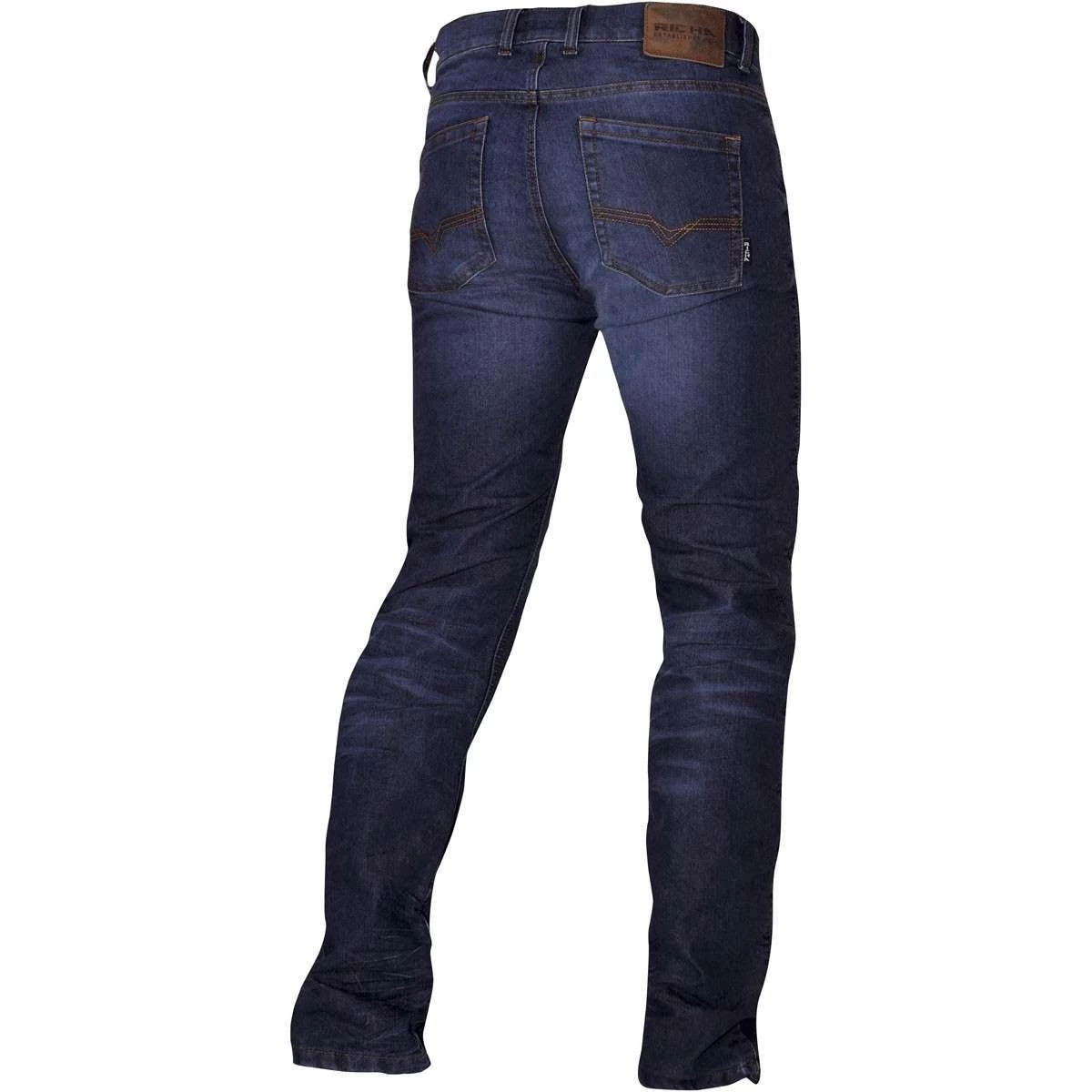 Richa Original Straight Cut Jeans 34in Leg - Stone Wash Blue - SALE 2 Richa Original Straight Cut Jeans 34in Leg - Stone Wash Blue - SALE - Image 2