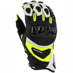 Richa Stealth Gloves - Black White Yellow