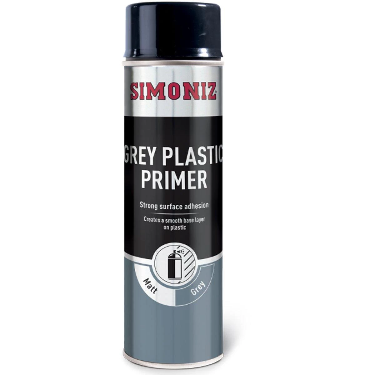Simoniz Grey Plastic Primer Spray Aerosol Can Car Motorcycle - 500ml - SALE 1 Simoniz Grey Plastic Primer Spray Aerosol Can Car Motorcycle - 500ml - SALE