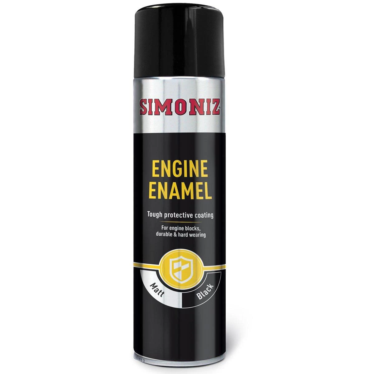 Simoniz Matt Black Engine Enamel One Coat Tough Paint Spray Aerosol Can - 500ml 1 Simoniz Matt Black Engine Enamel One Coat Tough Paint Spray Aerosol Can - 500ml