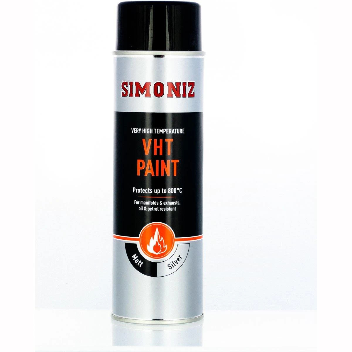 Simoniz Silver VHT High Temperature Paint Spray Aerosol Can - 500ml 1 Simoniz Silver VHT High Temperature Paint Spray Aerosol Can - 500ml