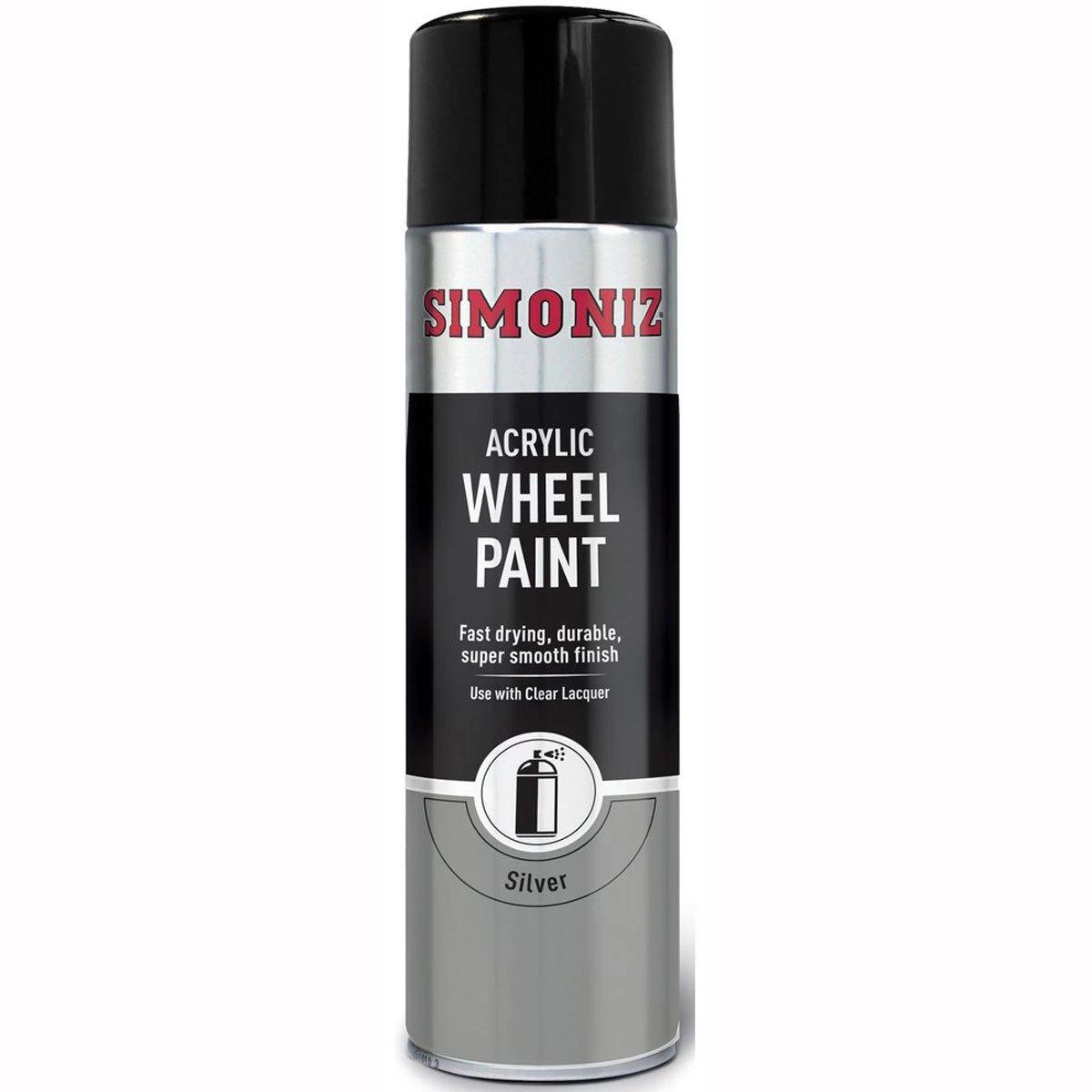 Simoniz Silver Wheel Paint Spray Aerosol Can - 500ml 1 Simoniz Silver Wheel Paint Spray Aerosol Can - 500ml