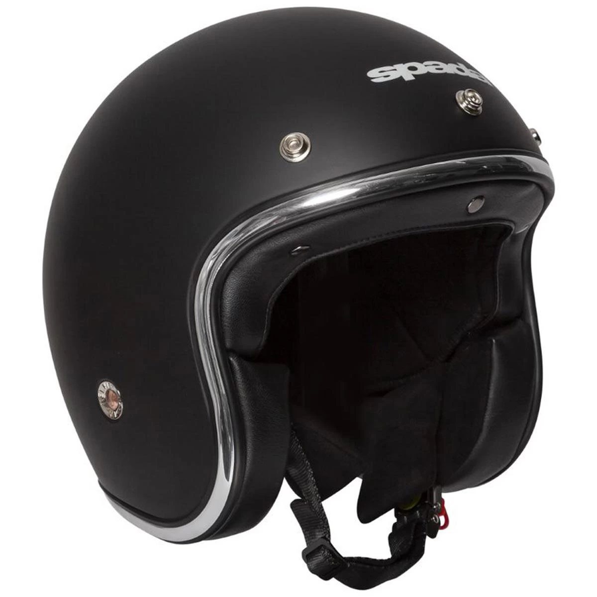 Spada Open Face Classic Helmet - Matt Black 4 Spada Open Face Classic Helmet - Matt Black - Image 4