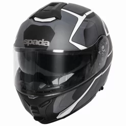 Spada Orion Slate Flip Front Helmet - Matt Black White Silver