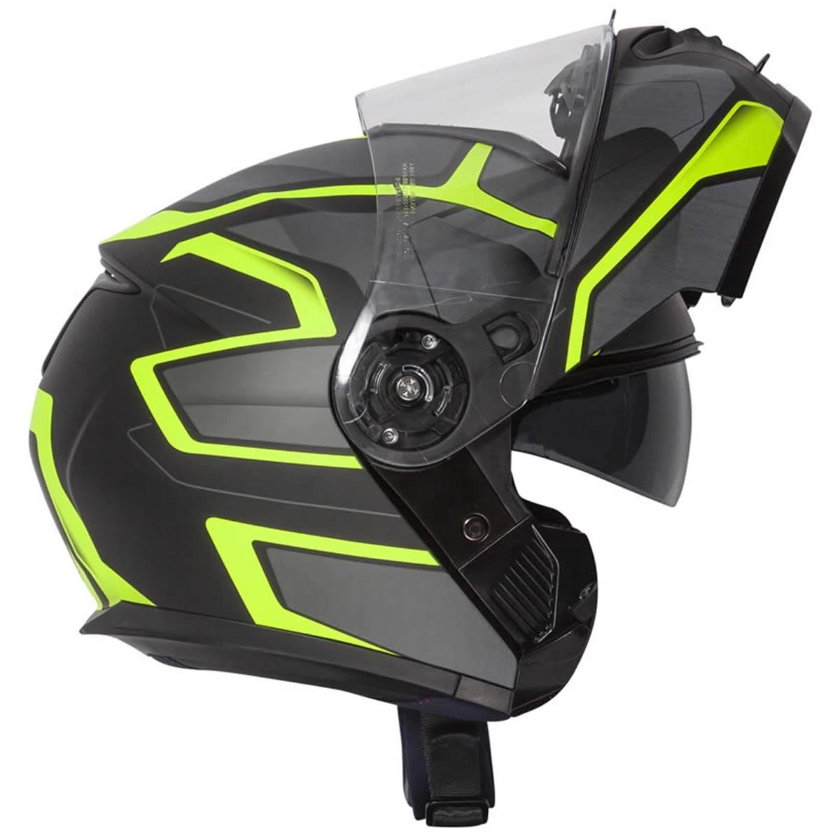 Spada Orion Slate Flip Front Helmet - Matt Black Yellow 4 Spada Orion Slate Flip Front Helmet - Matt Black Yellow - Image 4