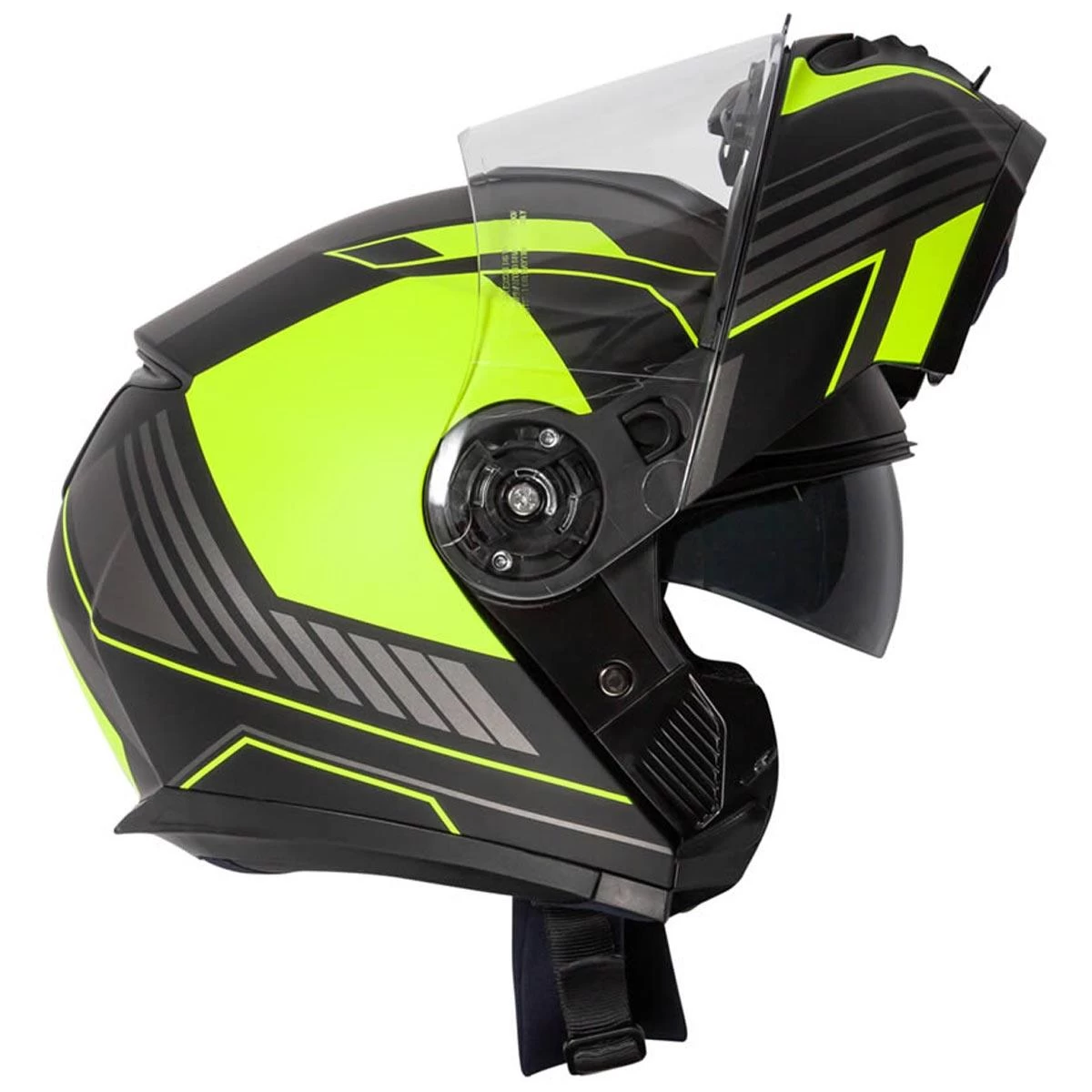Spada Orion Whip Flip Front Helmet - Matt Black Yellow 2 Spada Orion Whip Flip Front Helmet - Matt Black Yellow - Image 2