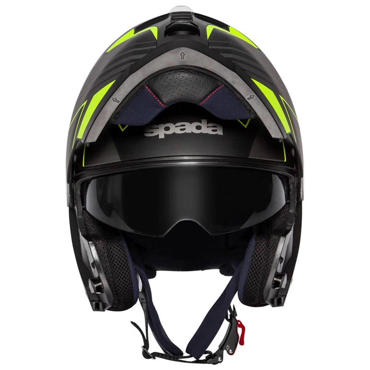 Spada Orion Whip Flip Front Helmet - Matt Black Yellow 4 Spada Orion Whip Flip Front Helmet - Matt Black Yellow - Image 4