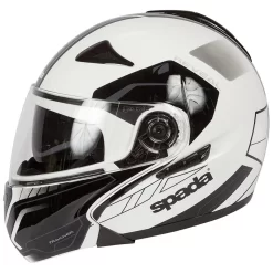 Spada Reveal Tracker Helmet - White Black - SALE -Rider Gear Sales Store spada reveal tracker helmet white black getgearedshop 3
